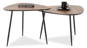 HezkýNábytek.cz Konferenční stolek Rossi Zest Xl (ořech + černá). 1111863