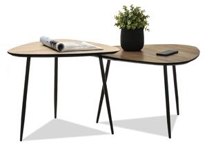 HezkýNábytek.cz Konferenční stolek Rossi Zest Xl (ořech + černá). 1111864
