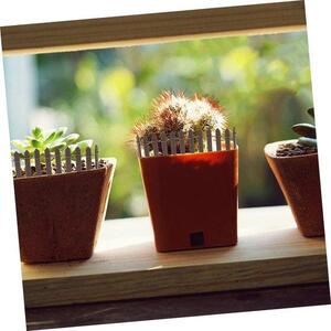Miniaturní zahradní plotek – dekorativní plot – dekorace do terária – flexibilní, ohebné – 4 kusy – káva