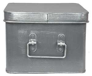 Krabička - šedý kov - L