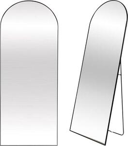 Zrcadlo – stojací – dekorace do pokoje – minimalistický design – kovový rám – 160x60 cm – černá barva