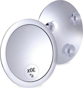Zrcadlo s lupou – Kosmetické zrcadlo – Precizní péče – 30x zvětšení – 15 cm – Chrom