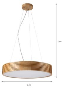 Brilagi - LED Lustr na lanku CARVALHO MODERN 3xE27/60W/230V dub pr. 47,5 cm