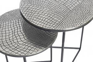 2SET konferenční stolek CROCODILE 40 CM stříbrný Nábytek | Obývací pokoj | Konferenční stolky | Všechny konferenční stolky