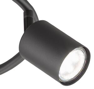 LED stropní reflektor Vano černá, 3 zdroje kulaté