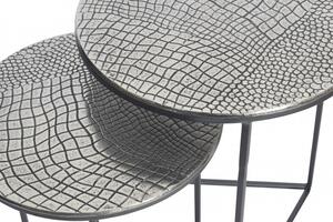 2SET konferenční stolek CROCODILE 60 CM stříbrný Nábytek | Obývací pokoj | Konferenční stolky | Všechny konferenční stolky