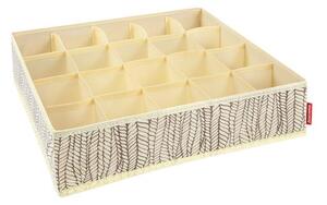 Organizér na ponožky a spodní prádlo FANCY HOME 40 x 35 x 10 cm, smetanová