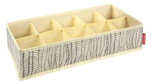 Organizér na ponožky a spodní prádlo FANCY HOME 40 x 18 x 10 cm, smetanová