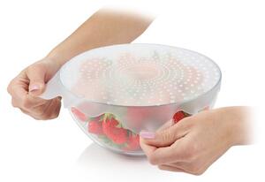 Silikonová pružná víka 4FOOD ø 17 a 23 cm, sada 2 ks