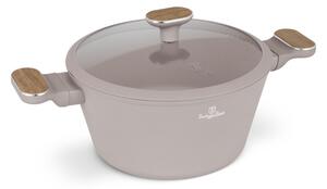 Kastrol s titanovým povrchem a poklicí 24 cm Taupe Nordic Collection