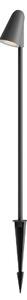 Redo Venkovní stojací LED lampa NIVALIS, v.600 cm s hrotem do země Barva: Šedá, Teplota světla: 3000 K