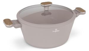 Kastrol s titanovým povrchem a poklicí 28 cm Taupe Nordic Collection