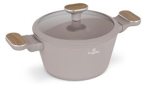 Kastrol s titanovým povrchem a poklicí 20 cm Taupe Nordic Collection