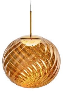 Tom Dixon LED závěsné světlo Whirl, zlaté, 45 cm, plast, stmívatelné, stmívatelný, Mosaz / zlato, Obývací pokoj / jídelna, Plast, Design