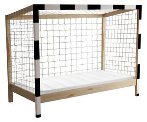 HezkýNábytek.cz Dětská postel 90 cm Facilmente (přírodní + bílá + černá) (s roštem) (s úl. prostorem). 1116345