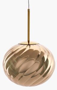 Tom Dixon LED závěsné světlo Whirl, zlaté, 30 cm, plast, stmívatelné, stmívatelný, Mosaz / zlato, Obývací pokoj / jídelna, Plast, Design