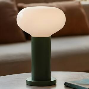ALDEX Stolní lampa Flo, zelená, Ø 19 cm, sklo, Zelená, Obývací pokoj / jídelna, kov, Design