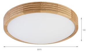 Brilagi - LED Stropní svít. CARVALHO MODERN SLIM 2xE27/60W/230V pr. 37,5 cm dub