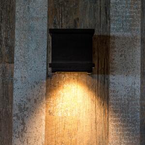 Venkovní nástěnné svítidlo Borgo z hliníku, černá barva