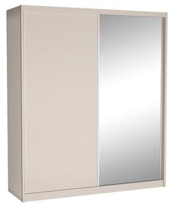 Šatní skříň MACI | 208 cm | se zrcadlem | kašmír