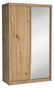 Šatní skříň KAROK | 143 cm | se zrcadlem | artisan