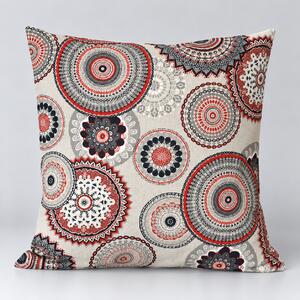 GADEO dekorační povlak na polštář MANDALA ČERVENÁ Rozměr: 30x30 cm