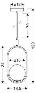Lustr na lanku CORDEL 1xG9/28W/230V černá