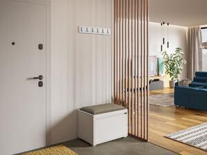Nábytek do předsíně Konkor 60 + čalouněný nástěnný panel Pag 60x30, Barva: bílá, Barva látek:: Polo 875 5903211559273
