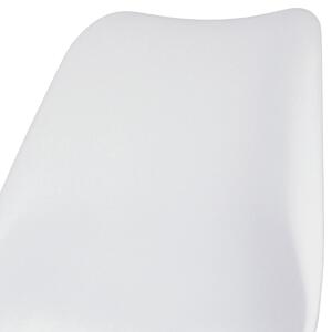 Jídelní židle bílý plast a bílá ekokůže CT-741 WT