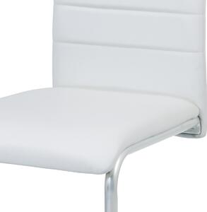 Jídelní židle DCL-102 WT bílá koženka