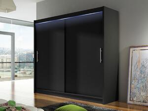 Skříň London I 180, Barva: černá, Osvětlení: osvětlení LED RGB - barevné 5902928552522