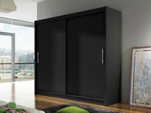 Skříň London I 180, Barva: černá, Osvětlení: bez osvětlení 5902928050578