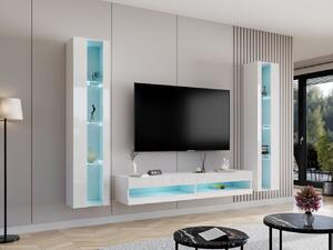 Obývací stěna Zigo New III, Osvětlení: bez osvětlení, Barva: bílá / bílá lesk 5902928693577
