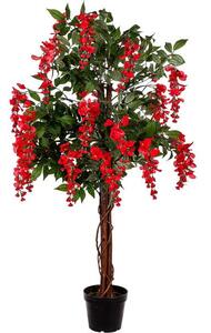 PLANTASIA 91595 Umělý strom, 120 cm, Wisteria červená