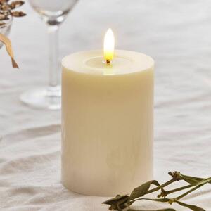 SIRIUS Vosková LED svíčka Sille Ivory, 10 cm, bílá, prům. 7,5 cm