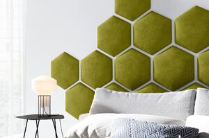 ETapik - Čalouněný panel Hexagon - Zelená 2312