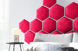 ETapik - Čalouněný panel Hexagon - Červená 2309