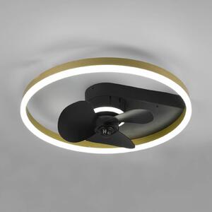 Stropní ventilátor Borgholm s LED, CCT, černá