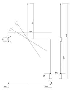 Redo 01-2695 - LED Stmívatelná stojací lampa PICAS LED/12W/230V černá