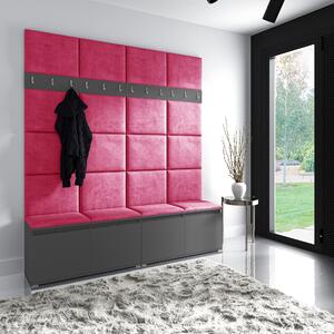 ETapik - Čalouněný panel 30 x 30 cm - Růžová 2310