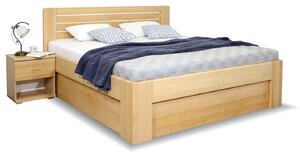 Vysoká dřevěná postel s úložným prostorem APOLLO, masiv buk