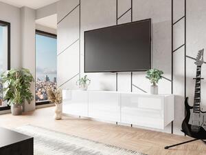 TV skříňka Bralani 150 BR04, Barva: bílá / bílá lesk 5902928149159