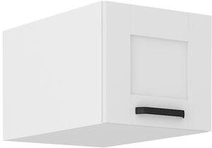 STL 40 cm skříňka horní jednodveřová (otevírání nahoru, hloubka 57 cm) LUNA Barevné provedení LUNA: Bílá / Jílově šedá