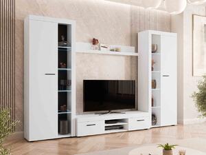 Obývací stěna Rodos XL, Barva: bílá, Osvětlení: osvětlení LED - bílé 5902928807172