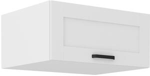 STL 80 cm skříňka horní jednodveřová (otevírání nahoru, hloubka 57 cm) LUNA Barevné provedení LUNA: Bílá / Prachově šedá