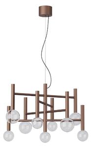 Redo Závěsné LED svítidlo BOLLA, 42W, š. 65 cm, CCT 2700-3000K Barva: Kávová