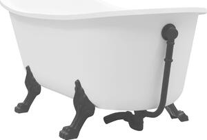 Olsen Spa Volně stojící retro vana OLAYA bílá - Nožičky k vaně - Bílé, Rozměr vany - 160 × 68 cm VANOLA160W