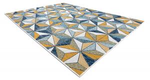 Dywany Łuszczów Kusový koberec Cooper Sisal Mosaic 22222 ecru/navy – na ven i na doma - 140x190 cm