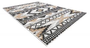 Dywany Łuszczów Kusový koberec Cooper Sisal Aztec 22235 ecru/black – na ven i na doma - 180x270 cm
