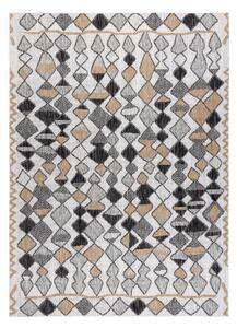 Dywany Łuszczów Kusový koberec Cooper Sisal Diamonds 22217 ecru/black – na ven i na doma - 120x170 cm